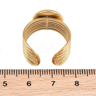 304 Stainless Steel Cuff Ring Components SA-CBA82C8-03C-G-1