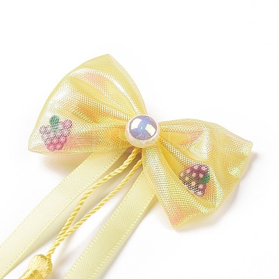 Bowknot Long Ribbon Alligator Hair Clip LS-PHAR-D013-03B-1