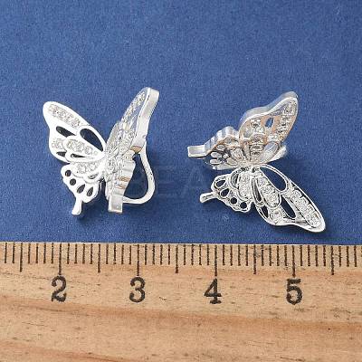 Brass Micro Pave Clear Cubic Zirconia Pendants KK-A236-11S-1
