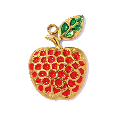 304 Stainless Steel Enamel Pendants STAS-OY017-34G-1