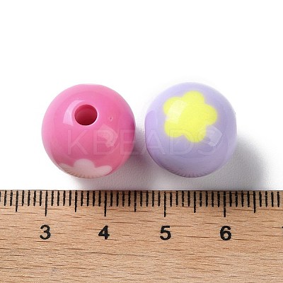 Two Tone Opaque Acrylic Beads SACR-I005-07D-1