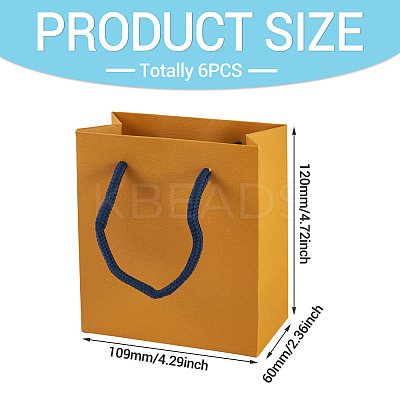 6Pcs Paper Gift Bags CARB-TA0001-15-1
