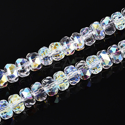Electroplate Glass Beads Strands X-EGLA-T021-20A-1