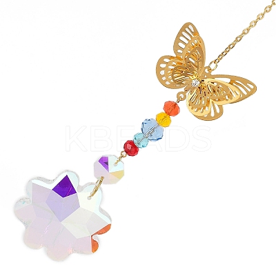 Hollow Alloy Hanging Ornaments HJEW-Q012-05B-1