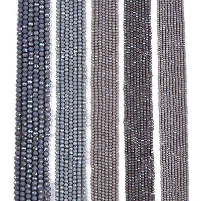 Electroplate Opaque Solid Color Glass Beads Strands EGLA-A044-P2mm-L10-1