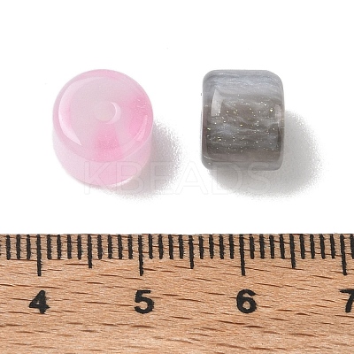 Transparent Resin & Glitter Powder Beads RESI-F073-07-1