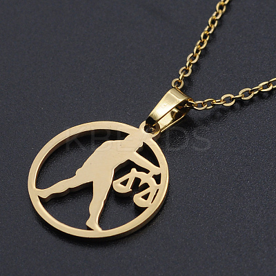 201 Stainless Steel Pendants Necklaces LS-NJEW-S105-JN626-7G-1