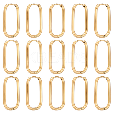 16Pcs Ion Plating(IP) 304 Stainless Steel Hoop Earrings for Women EJEW-UN0003-01-1