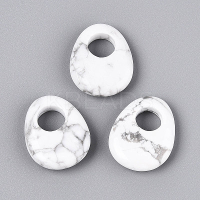Natural Howlite Pendants G-T144-09B-1