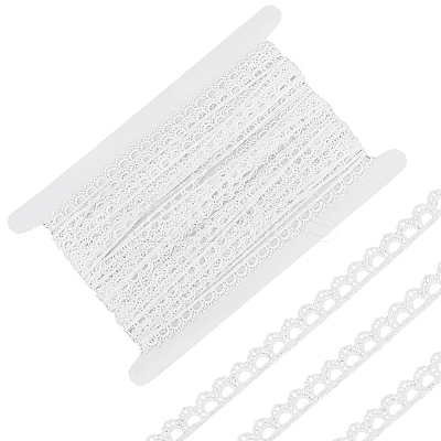 15 Yards Polyester Lace Trims SRIB-MA0001-09C-1