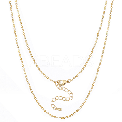 6Pcs Brass Cable Chain Necklaces Set for Men Women KK-BBC0009-65-1
