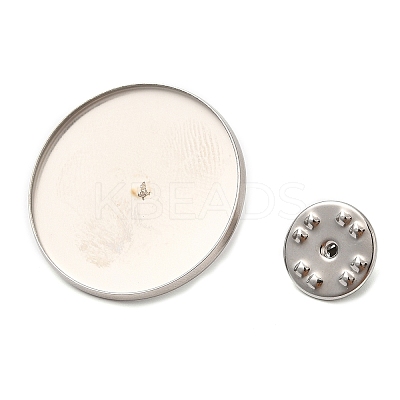 Non-Tarnish 304 Stainless Steel Brooch Findings STAS-R123-17E-P-1