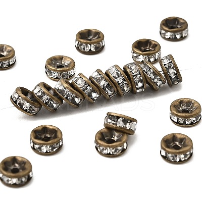 Brass Rhinestone Spacer Beads RB-A014-Z6mm-01AB-NF-1