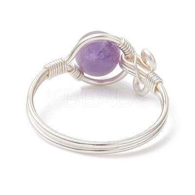 4Pcs 4 Styles Gemstone Finger Rings RJEW-TA00233-02-1