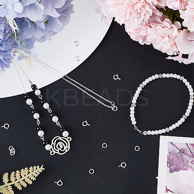 10Pcs 925 Sterling Silver Spring Ring Clasps STER-CN0001-33B-1