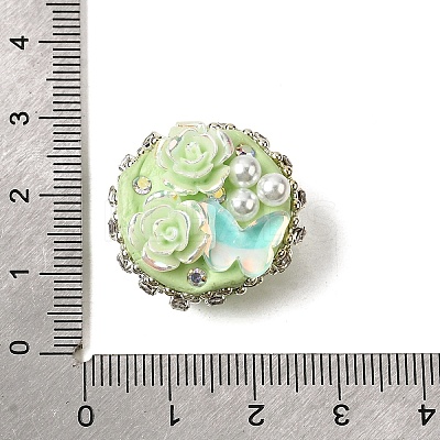 Handmade Polymer Clay Rhinestone Beads CLAY-Z005-03D-1