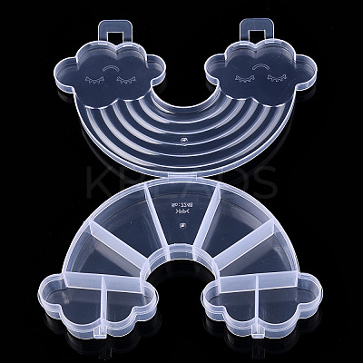 9 Grids Rainbow Plastic Bead Containers LS-CON-T002-06-1