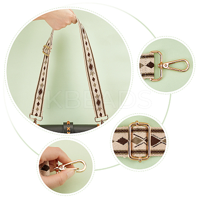 Rhombus Pattern Adjustable Cotton Bag Strap FIND-WH0092-46-1