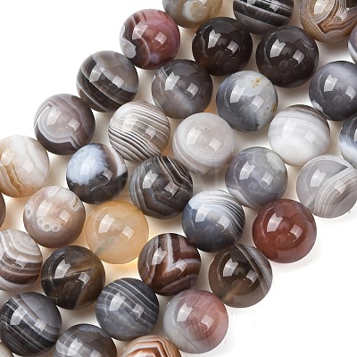 Natural Botswana Agate Beads Strands G-G453-A01-10mm-1