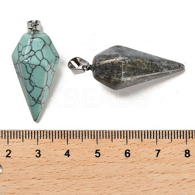 Natural & Synthetic Mixed Gemstone Pendants G-M424-08P-1
