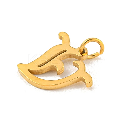 Ion Plating(IP) 304 Stainless Steel Charms STAS-I010-01G-V-1