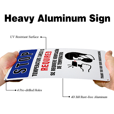 UV Protected & Waterproof Aluminum Warning Signs AJEW-GL0001-05C-09-1