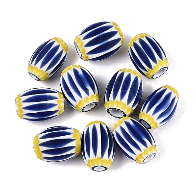Handmade Millefiori Glass Barrel Beads LA-N002-23A-1