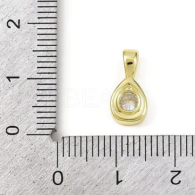 Brass Pave Clear Cubic Zirconia Pendants LS-KK-L238-24G-1