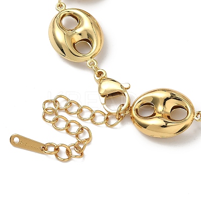 304 Stainless Steel Link Bracelets for Women LS-BJEW-P354-05G-1