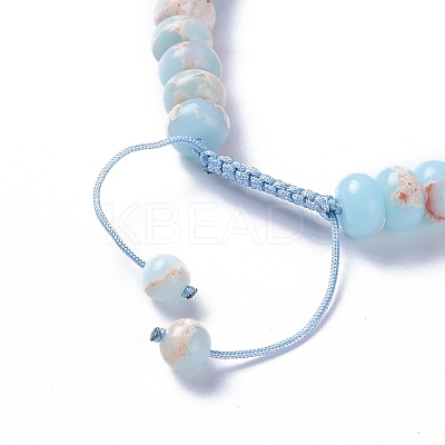 Adjustable Natural & Synthetic Mixed Stone Braided Bead Bracelets BJEW-F369-A-1