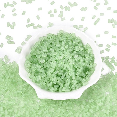 FGB Frosted Transparent Glass Seed Beads SEED-N013-05A-08-1
