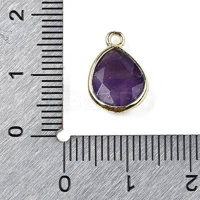 Natural Gemstone Faceted Pendants G-U019-05G-1