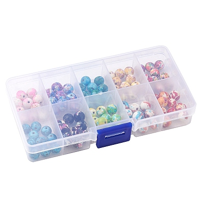 100Pcs 10 Colors Synthetic Turquoise Dyed Beads G-FS0005-71-1