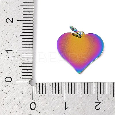 Ion Plating(IP) 304 Stainless Steel Stamping Blank Tag Charms LS-STAS-I311-27RC-1