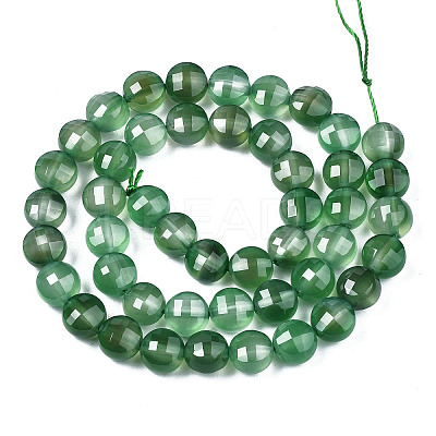 Natural Green Onyx Agate Beads Strands X-G-N326-100A-09-1