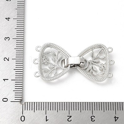 Brass Micro Pave Cubic Zirconia Fold Over Clasps KK-U052-10P-1