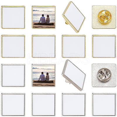 10 Sets Sublimation Blank Brooch Pins FIND-SP0004-08B-1