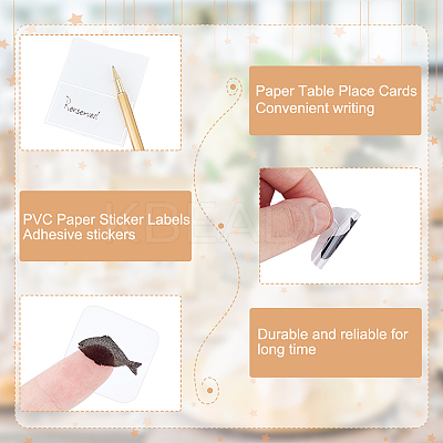 8 Sheets 4 Styles PVC Waterproof Self-Adhesive Sticker STIC-OC0001-13D-1