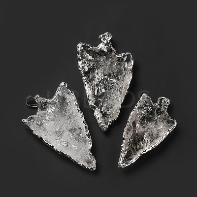 Natural Quartz Crystal Pendants G-E581-02P-1