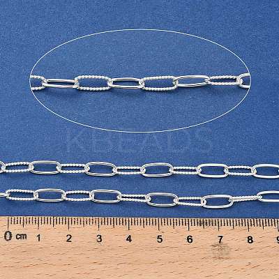 925 Sterling Silver Paperclip Link Alternating Twist Chains STER-NH0001-82S-1