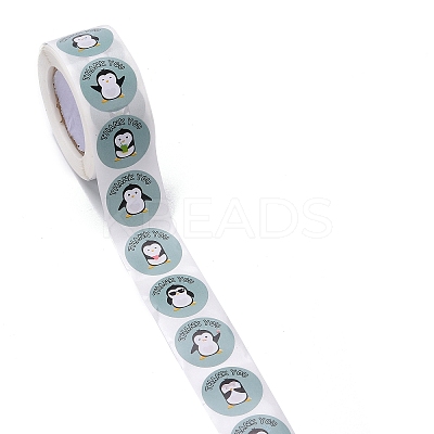 Flat Round Paper Thank You Stickers LS-DIY-C042-12B-1