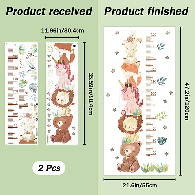 PVC Height Growth Chart Wall Sticker DIY-WH0013-67-1