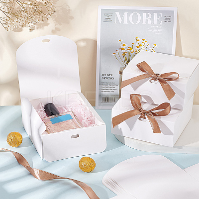 Square Cardboard Paper Jewelry Gift Boxes CBOX-WH0003-35A-1
