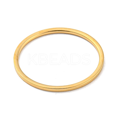 Ion Plating(IP) 304 Stainless Steel Simple Plain Band Finger Ring for Women Men RJEW-F152-05G-B-1