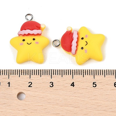 Christmas Theme Opaque Resin Pendants RESI-S08-05J-1
