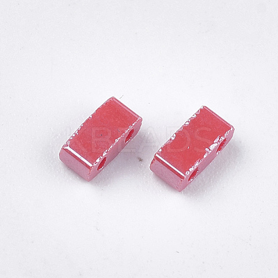 2-Hole Opaque Glass Seed Beads SEED-S023-27B-05-1