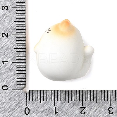 Lying Cat Resin Sculpture Display Decorations DJEW-V001-01H-1