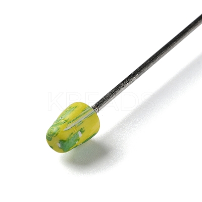 Clover Pattern Plastic Beadable Pens AJEW-P115-01A-1