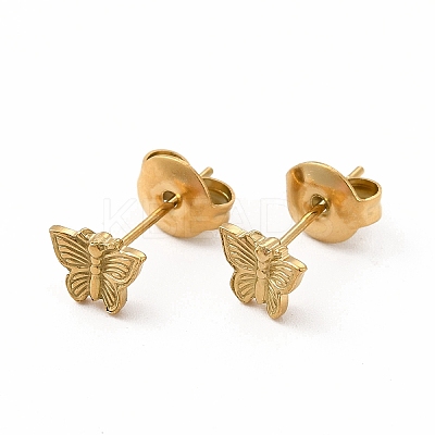 304 Stainless Steel Butterfly Stud Earrings for Women EJEW-C004-11G-1