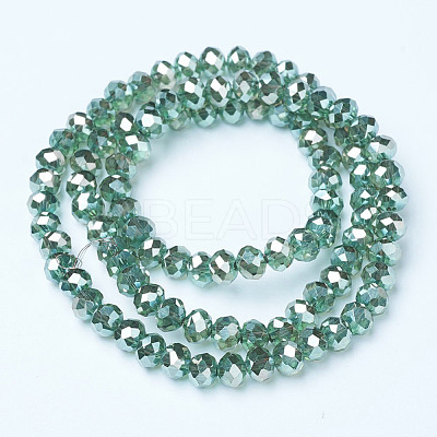 Electroplate Glass Beads Strands EGLA-A034-T4mm-C01-1